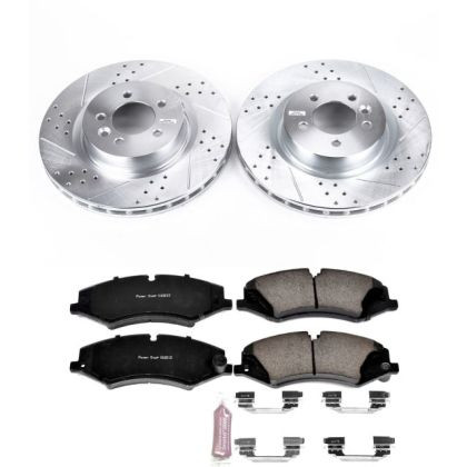 Power Stop Front & Rear Z23 Evolution Brake Kit for 2017 Land Rover Discovery
