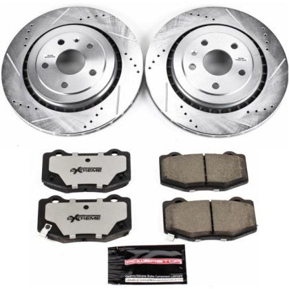 Power Stop Rear Z26 Street Warrior Brake Kit for 16-18 Cadillac ATS