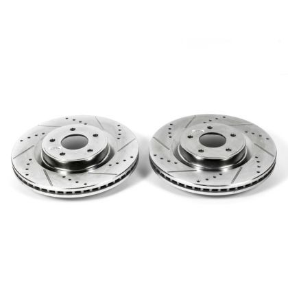 Power Stop Front Evolution Drilled & Slotted Brake Rotors for 2013 Infiniti JX35
