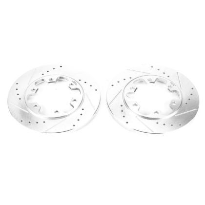 Power Stop Rear Evolution Drilled & Slotted Rotors for 15-19 Ford Transit-350 HD