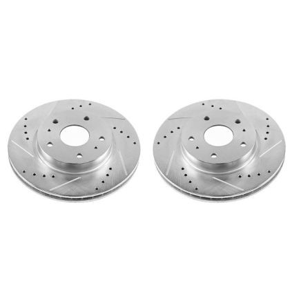 Power Stop Front Evolution Drilled & Slotted Brake Rotors for 07-13 Suzuki SX4