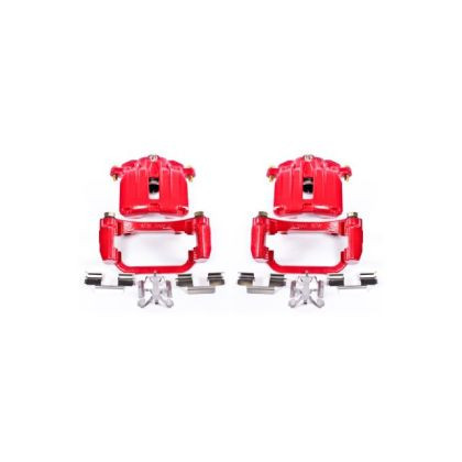 Power Stop Rear Red Brake Calipers w/Brackets for 04-05 Cadillac DeVille