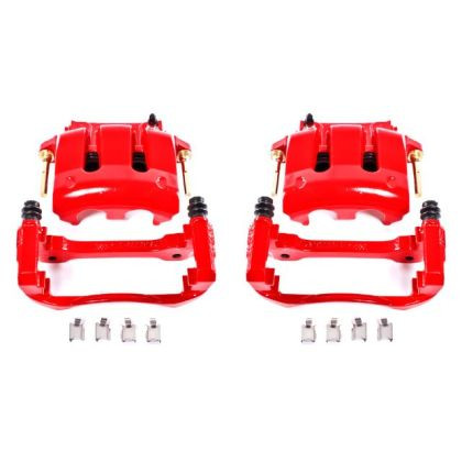 Power Stop Front Red Brake Calipers w/Brackets for 05-14 Ford Mustang