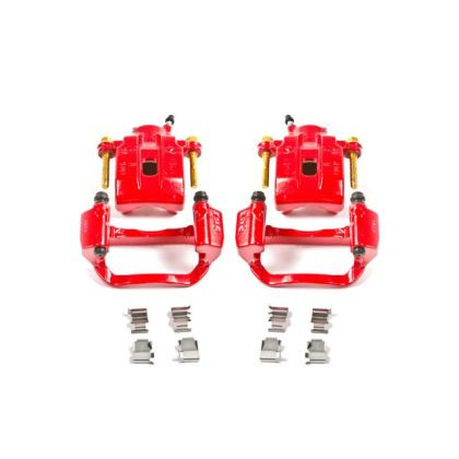 Power Stop Rear Red Brake Calipers w/Brackets for 08-15 Toyota Sequoia