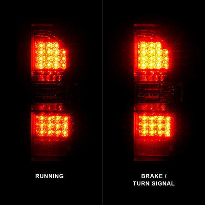 ANZO LED Tail Lights Black Housing Red/Clear Lens for 2014-2018 GMC Sierra