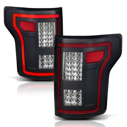 ANZO LED Taillights Black w/ Sequential for 15-17 Ford F-150