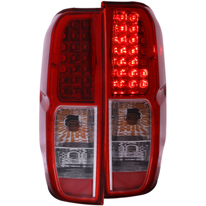 ANZO LED Taillights Red/Clear for 2005-2008 Nissan Frontier