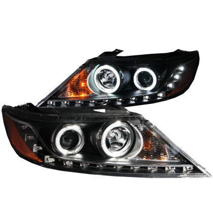 ANZO Projector Headlights w/ Halo Black (CCFL) for 2011-2013 Kia Sorento