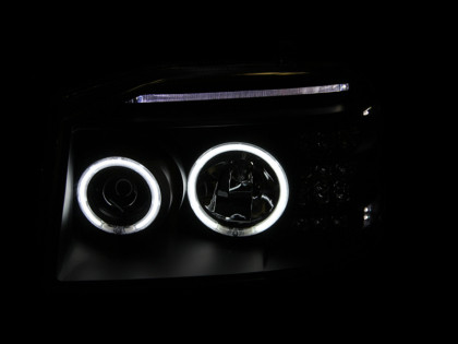 ANZO Projector Headlights w/ Halo Black (CCFL) for 2001-2004 Nissan Frontier