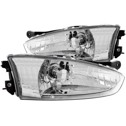 ANZO Crystal Headlights Chrome for 1997-2002 Mitsubishi Mirage