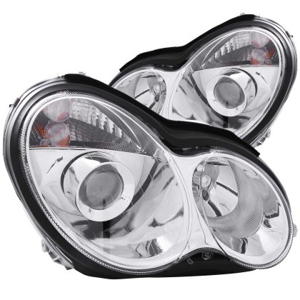 ANZO Projector Headlights Chrome for 2001-2007 Mercedes Benz C Class W203