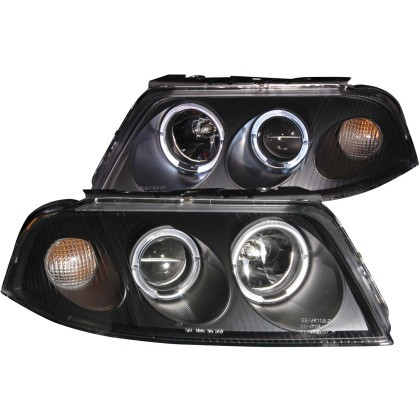 ANZO Projector Headlights w/ Halo Black for 2001-2005 Volkswagen Passat