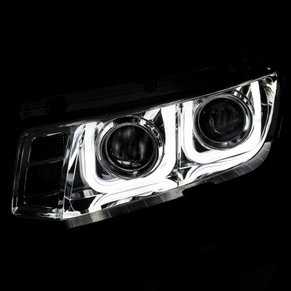 ANZO Projector Headlights w/ U-Bar Chrome for 2014-2015 Chevrolet Camaro
