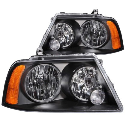 ANZO Crystal Headlights Black for 2003-2006 Lincoln Navigator