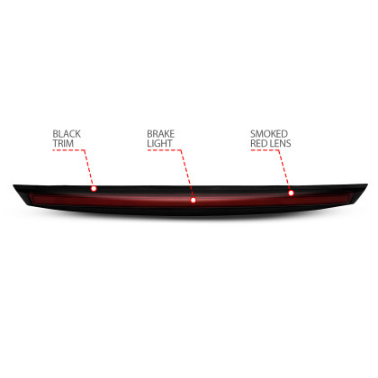 ANZO LED 3rd Brake Light Black Smoke Lens w/ Spoiler 1pc for 07-14 Suburban 1500
