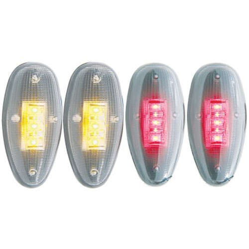 ANZO LED Fender Light Kit Clear 2pc Amber / 2pc Red for 99-14 Silverado 3500