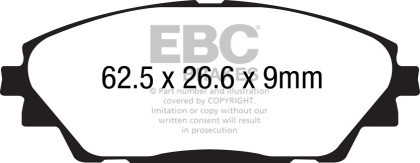 EBC Greenstuff Front Brake Pads for 14+ Mazda 3 2.0 (Japan Build)