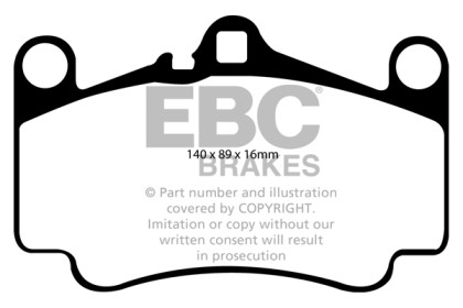 EBC Orangestuff Front Brake Pads for 03-05 Porsche 911 (996) Cast Iron Rotor