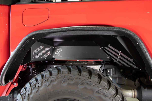 Fishbone Offroad Rear - Black Aluminum Inner Fenders for 2020+ JT Gladiator