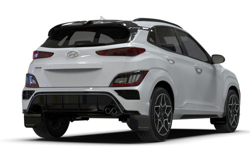 Rally Armor Black UR Mud Flap w/ Grey Logo for 2022 Hyundai Kona N Line