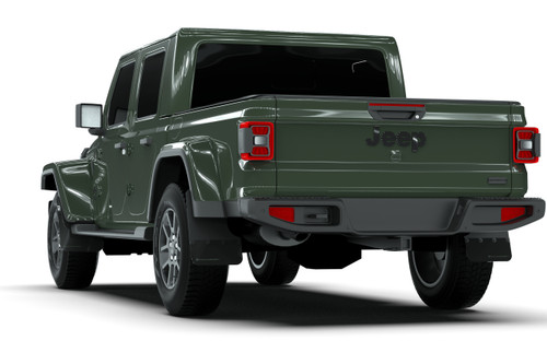 Rally Armor Black Mud Flap w/ Army Green Logo for 19-22 Jeep Gladiator