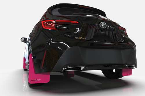 Rally Armor Pink Mud Flap BCE Logo for 18-23 Subaru XV Crosstrek