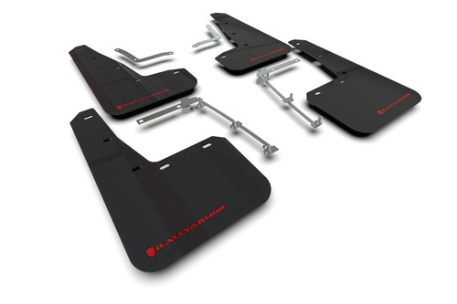 Rally Armor Black Mud Flap w/ Red Logo for 20-22 Toyota GR Yaris Hatchback