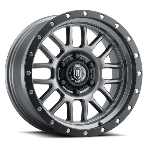 ICON Alpha 17x8.5 6x5.5 0mm Offset 4.75in BS 106.1mm Bore Titanium Wheel