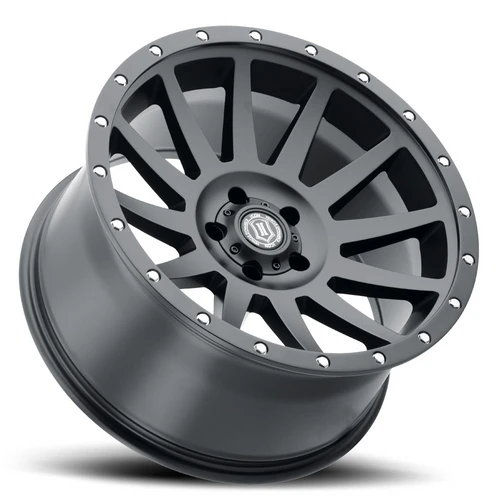 ICON Compression 17x8.5 5x150 25mm 5.75" BS 110.1mm Bore Satin Black Wheel