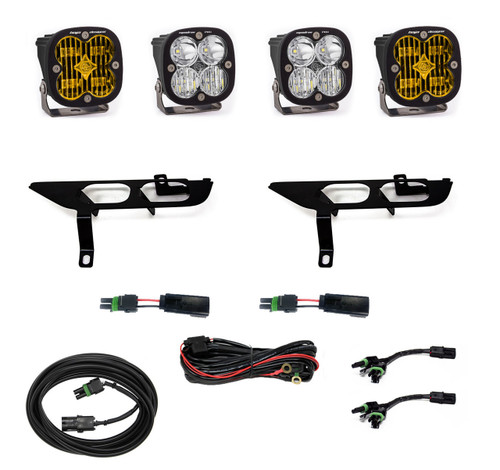 Baja Designs Squadron SAE Amber/Pro w/ DRL Fog Light Kit for 21-22 Ford F-150