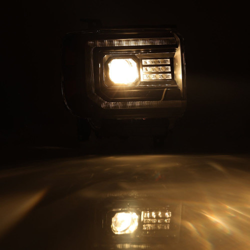 AlphaRex PRO-Series Projector Headlights Black for 14-18 GMC Sierra