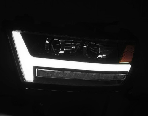 AlphaRex LUXX LED Projector Headlights Black for 19-20 Dodge Ram 1500