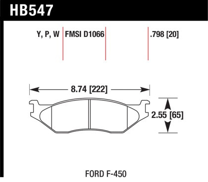 Hawk Super Duty Street Brake Pads for 05-08 F450 Super Duty