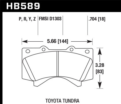 Hawk Super Duty Street Front Brake Pads for 08-10 Land Cruiser / 07-10 Tundra