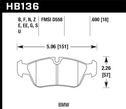 Hawk Blue 9012 Race Front Brake Pads for 01-07 325 Series