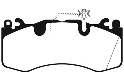 EBC Yellowstuff Front Brake Pads for 2016+ Maserati Levante 3.0TT (424)