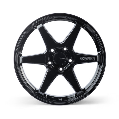 Enkei T6R 17x8 45mm Offset 5x100 Bolt Pattern 72.6 Bore Gloss Black Wheel
