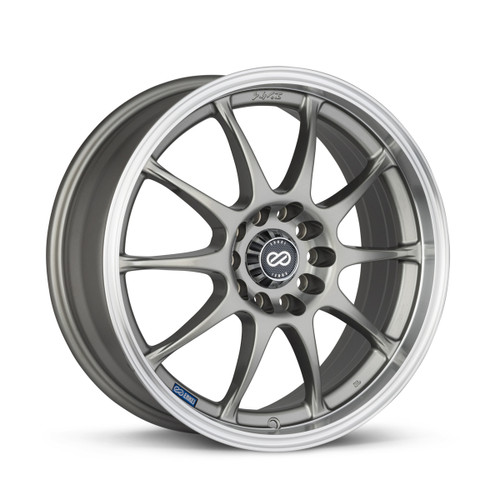 Enkei J10 15x6.5 4x100/108 38mm Offset 72.6mm Silver w/ Machined Lip Wheel