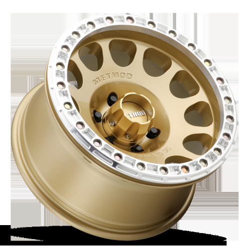 Method MR105 V3 Beadlock 17x9 -38mm Offset 5x5 71.5mm CB Gold Wheel w/ BH-H24125