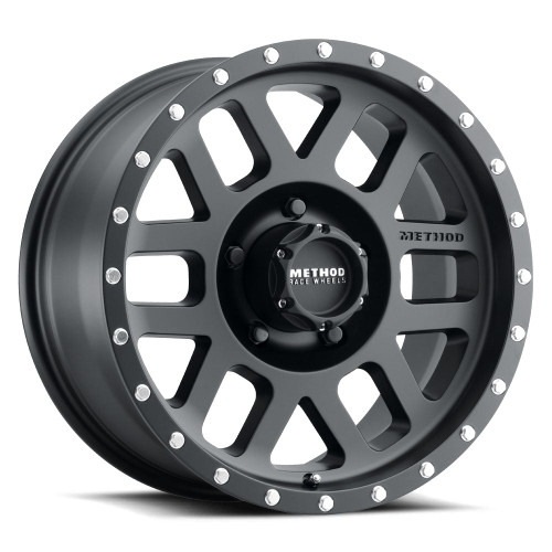 Method MR306 Mesh 18x9 -12mm Offset 5x5 94mm CB Matte Black Wheel