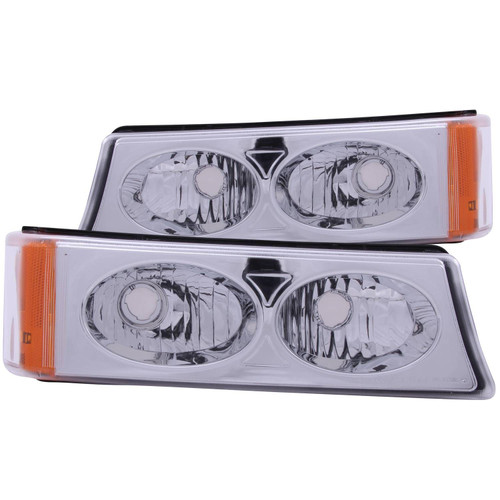 ANZO Euro Parking Lights Crystal for 2003-2006 Chevrolet Silverado 1500