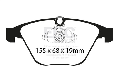 EBC Yellow Stuff Front Brake Pads for 08-10 BMW M3 4.0L E90 - DP41449R