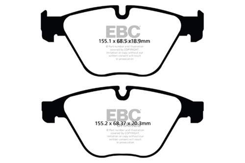 EBC Yellow Stuff Front Brake Pads for 10+ BMW 535i 3.0 Turbo F10 - DP42103R