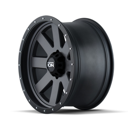 ION Type 134 18x9 / 5x139.7 / 0mm / 108mm Matte Gunmetal/Black Beadlock Wheel