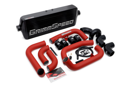 GrimmSpeed Front Mount Intercooler Black Core / Red Pipe for 08-14 Subaru STI