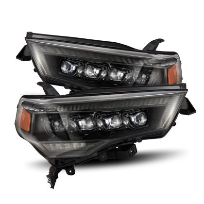 AlphaRex NOVA LED Headlights Alpha-Black w/seq signal/DRL for 14-22 4Runner