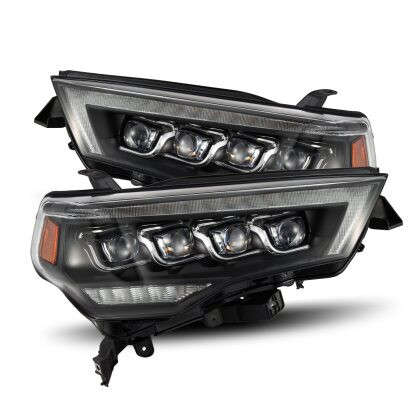 AlphaRex NOVA LED Headlights Black w/ sequential signal & DRL for 14-22 4Runner