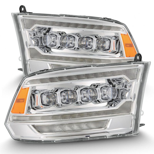 AlphaRex NOVA LED Headlights Plank Chrome w/Seq Signal/DRL for 09-18 Ram 2500