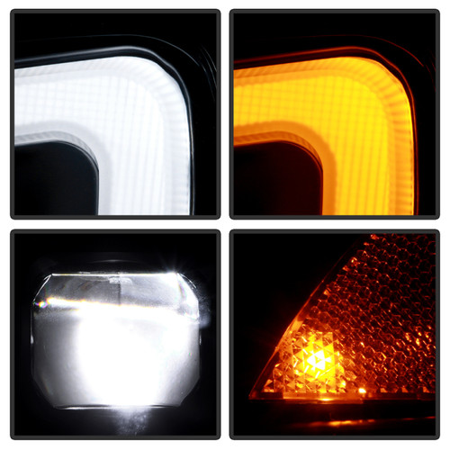 Spyder LED High-Power Headlights-Black for 15-20 WRX