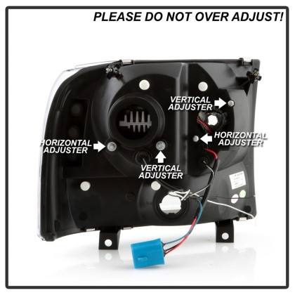 Spyder 1 Piece LED Headlights - Black for 99-04 Ford F-250 / 00-04 Excursion